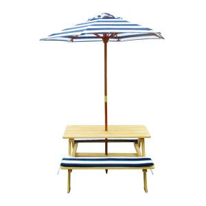LK45 Sunset Picnic Table with Umbrella and Cushions
