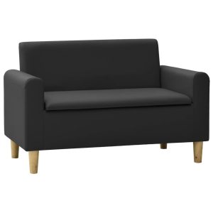 2-Seater Children Sofa Faux Leather