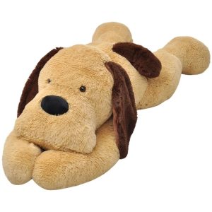 Dog Cuddly Toy Plush Brown