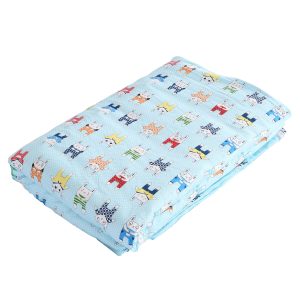 Kids Warm Weighted Blanket Lap Pad Cartoon Print Cover Study At Home