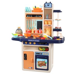 65 Pcs Kids Kitchen Play Set Pretend Cooking Toy Children Cookware Utensils