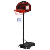 Everfit 2.1M Adjustable Portable Basketball Stand Hoop System Rim – Black