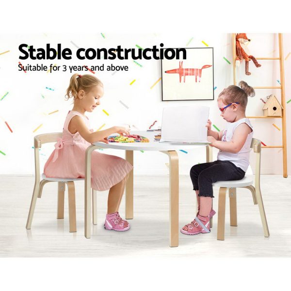 Keezi Nordic Kids Table Chair Desk Activity Study Play Children Modern – 3