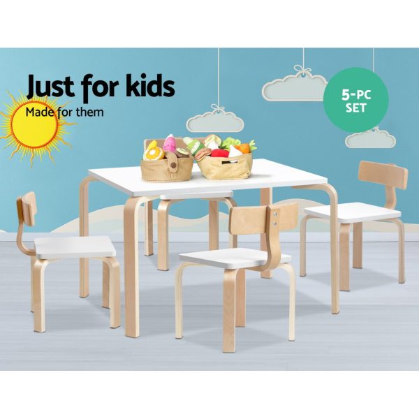 Keezi Nordic Kids Table Chair Desk Activity Study Play Children Modern – 5