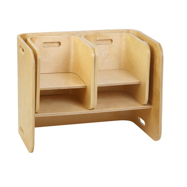 Keezi 3 PC Nordic Kids Table Chair Set Beige Desk Activity Compact Children – Nature
