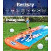 Bestway Inflatable Water Slip Slide Splash Toy Outdoor Play 4.88M – Orange and Blue, Triple Kids