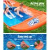 Bestway Inflatable Water Slip Slide Splash Toy Outdoor Play 4.88M – Orange and Blue, Triple Kids