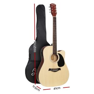 41″ Inch Electric Acoustic Guitar Wooden Classical Full Size EQ Bass
