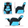 Keezi Kids Recliner Chair PU Leather Gaming Sofa Lounge Couch Children Armchair – Black and Blue