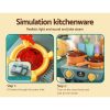Keezi Kids Kitchen Playset Pretend Play Food Sink Cooking Utensils 73pcs