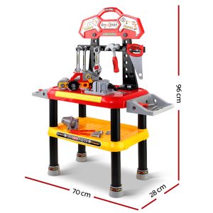 Kids Pretend Workbench DIY Tools 97 Piece Children Role Play Toys Red