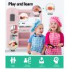 Keezi Kids Kitchen Set Pretend Play Food Sets Childrens Utensils Wooden Toy – Pink