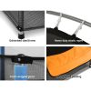 Everfit Trampoline 4.5FT Kids Trampolines Cover Safety Net Pad Ladder Gift – Orange