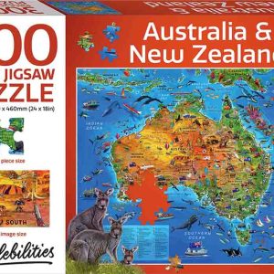 Puzzlebilities 300 Piece Jigsaw: Australia and New Zealand Map