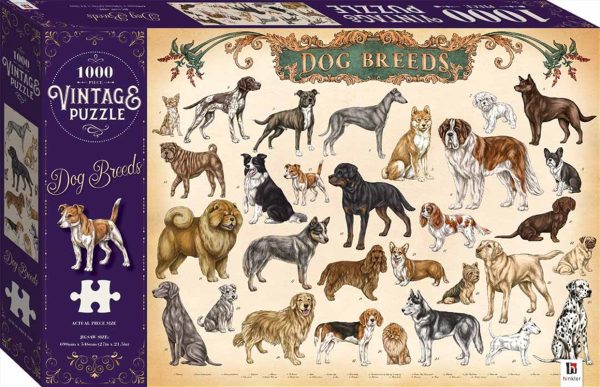 Vintage Puzzle – Dog Breeds 1000 Piece Puzzle