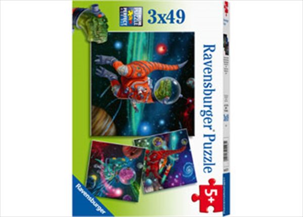 Dinosaurs In Space 3 X 49 Piece Puzzle