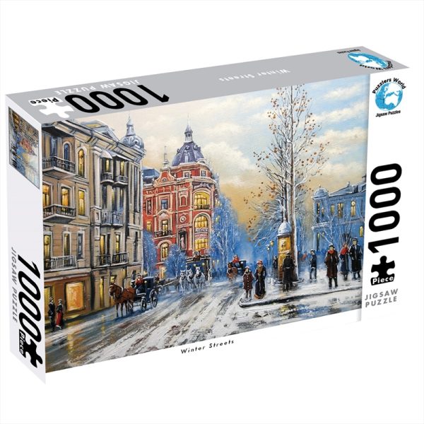 Puzzlers World 1000 Piece Winter Streets Puzzle