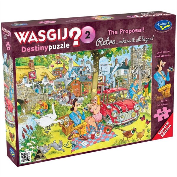 Wasgij 500 Piece XL Puzzle – Destiny Retro The Proposal