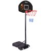 Dr.Dunk Basketball Hoop Stand System Kids Height Portable Adjustable Ring Net – Black