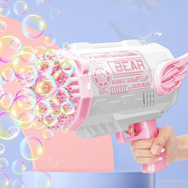 Electric Bubble Gun Machine Soap Bubbles Kids Adults Summer Outdoor Playtime Toy – Green
