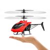 Mini RC Infrared Induction Helicopter Aircraft Drone Flashing Light Toys Christmas Gift – Blue