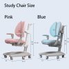 Solid Rubber Wood Height Adjustable Children Kids Ergonomic Study Chair Only AU – Pink