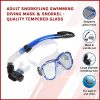 Adult Snorkeling Swimming Diving Mask & Snorkel – Quality Tempered Glass