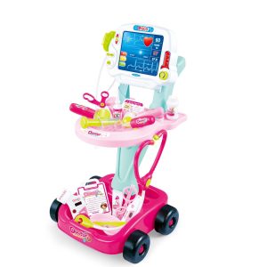 Kids Children’s Doctors Medical Cart & ECG Machine for Toddler Play