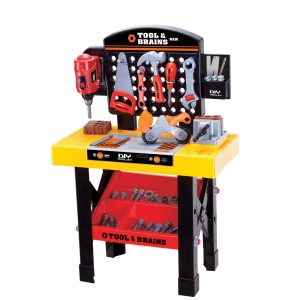 Children’s Tool Workbench Playset w/ Toy Tools & Accessories
