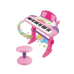 Children’s Electronic Keyboard with Stand (Pink) Musical Instrument Toy