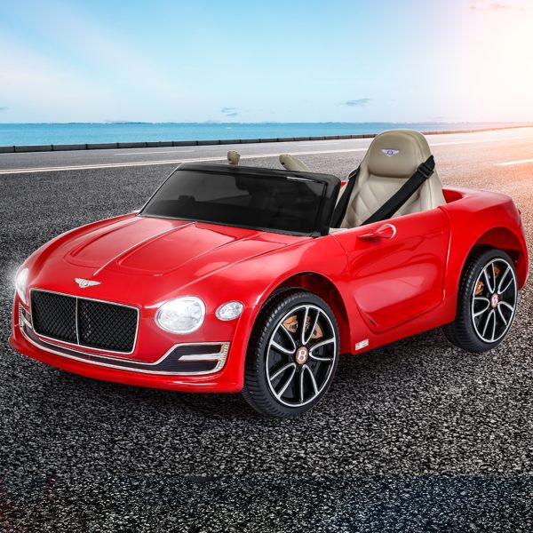 Kids Ride On Car 12V Battery Bentley Licensed Electric Toy Remote Control Motor – Red