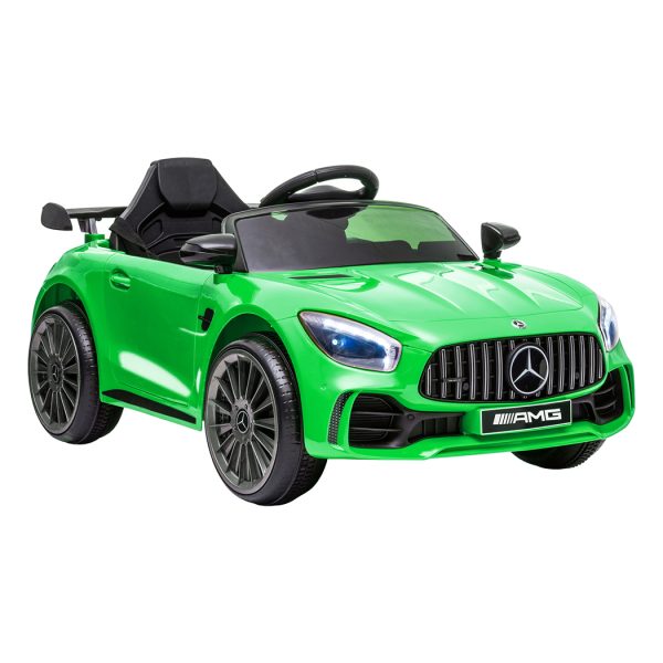 Kids Ride On Car 12V Battery Mercedes-Benz Licensed AMG GTR Toy Remote Control – Green