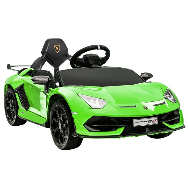 Kids Ride On Car Lamborghini SVJ Licensed Electric Dual Motor Toy Remote Control – Green