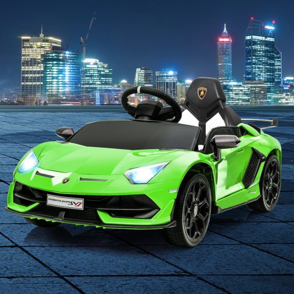 Kids Ride On Car Lamborghini SVJ Licensed Electric Dual Motor Toy Remote Control – Green