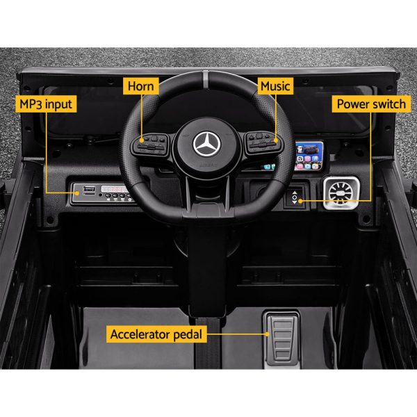 Mercedes-Benz Kids Ride On Car Electric AMG G63 Licensed Remote Cars 12V – Black
