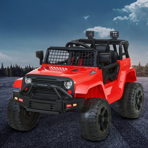 Kids Ride On Car Electric 12V Car Toys Jeep Battery Remote Control – Red