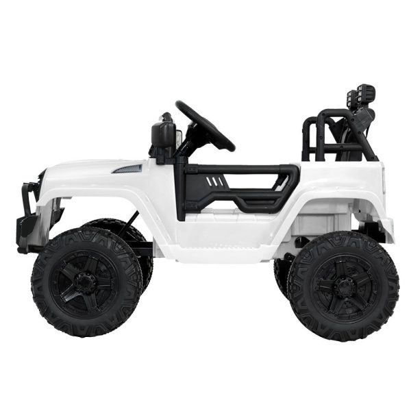Kids Ride On Car Electric 12V Car Toys Jeep Battery Remote Control – White