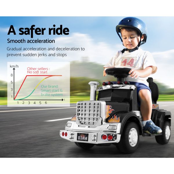 Ride On Cars Kids Electric Toys Car Battery Truck Childrens Motorbike Toy Rigo – Black