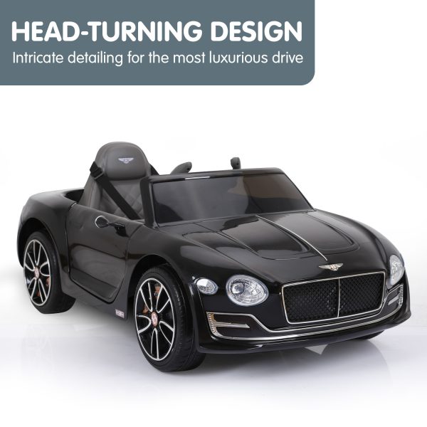 Bentley Exp 12 Speed 6E Licensed Kids Ride On Electric Car Remote Control – Black