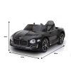 Bentley Exp 12 Speed 6E Licensed Kids Ride On Electric Car Remote Control – Black