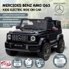 Mercedes Benz AMG G63 Licensed Kids Ride On Electric Car Remote Control – Black