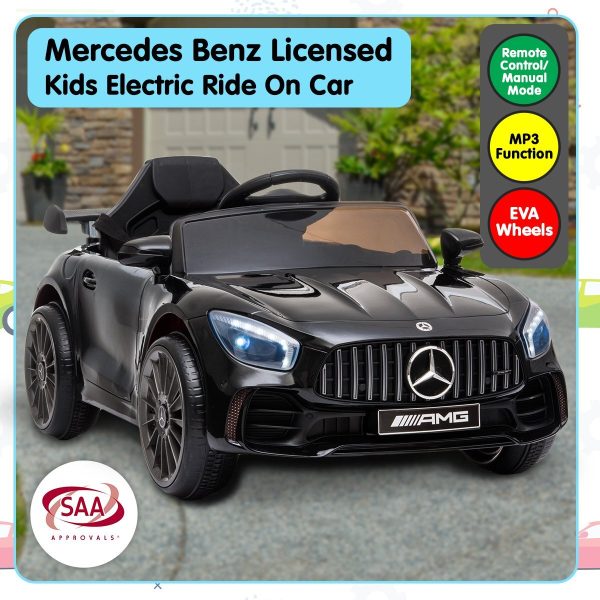 Mercedes Benz Licensed Kids Electric Ride On Car Remote Control – Black