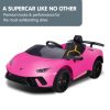 Lamborghini Performante Kids Electric Ride On Car Remote Control – Pink