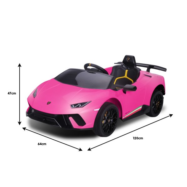 Lamborghini Performante Kids Electric Ride On Car Remote Control – Pink