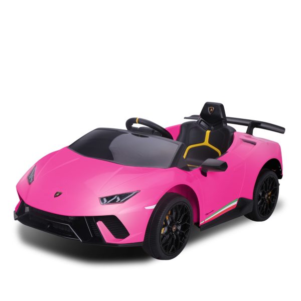 Lamborghini Performante Kids Electric Ride On Car Remote Control – Pink