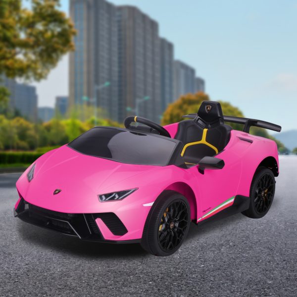 Lamborghini Performante Kids Electric Ride On Car Remote Control – Pink