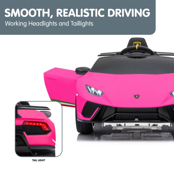 Lamborghini Performante Kids Electric Ride On Car Remote Control – Pink