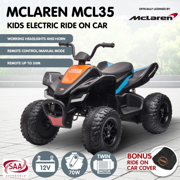 MCL35 McLaren Ride On Electric Quad Bike – Black