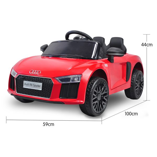 R8 Spyder Audi Licensed Kids Electric Ride On Car Remote Control – Red