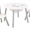 Round Table and 2 Chair Set for kids (Gray)